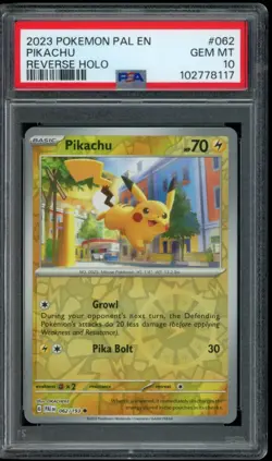 Pikachu - 062/193 - Reverse Holo - Paldea Evolved - PSA 10 - Pokemon - Image 1