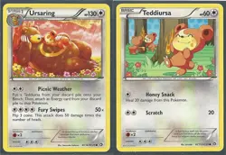 2013 POKEMON 2 Legendary Treasures RADIANT Collection-URSARING & TEDDIEURSA - Image 1