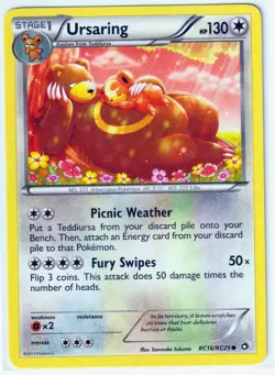 2013 POKEMON 2 Legendary Treasures RADIANT Collection-URSARING & TEDDIEURSA - Image 2