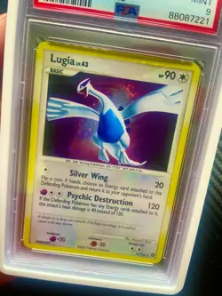 Lugia 14/132 Secret Wonders Holo Pokemon 2007 HOLO BLEED+SWIRL PSA 9 - Image 3