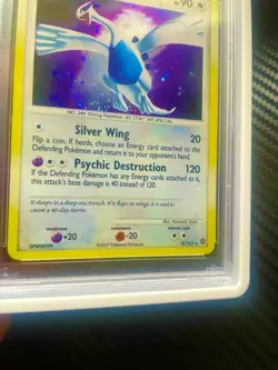 Lugia 14/132 Secret Wonders Holo Pokemon 2007 HOLO BLEED+SWIRL PSA 9 - Image 4