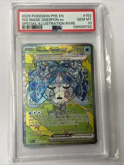 2025 Pokemon Prismatic Evolutions Wellspring Mask Ogerpon EX #152/131 SIR PSA 10 - Image 1