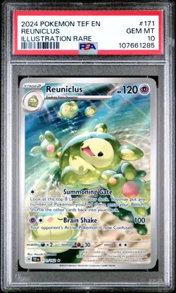2024 POKEMON TEF EN-TEMPORAL FORCES 171 REUNICLUS PSA 10 - Image 1