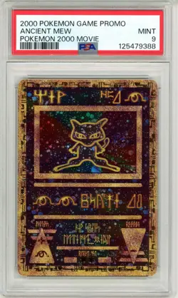 2000 Pokemon Ancient Mew Game Promo Movie with Swirl PSA MINT 9 - Image 1