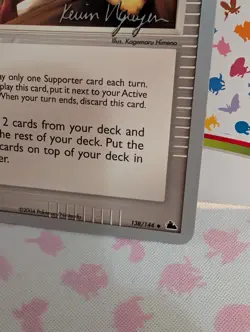 Pokemon TCG Oracle 138/144 World Championships 2004 Kevin Nguyen Near Mint NM - Image 4