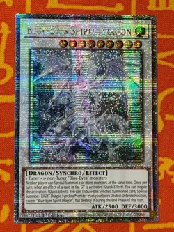 YUGIOH BLUE-EYES SPIRIT DRAGON QUARTER CENTURY SECRET RARE NM RA02-EN030 - Image 1
