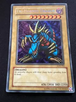 Yu-Gi-Oh! Tri-Horned Dragon (LP) ORIGINAL LOB-000 The Legend of Blue Eyes - Image 1