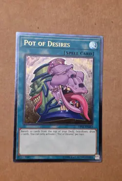 Yu-Gi-Oh! Pot Of Desires Ultimate Rare NM OTS Tournament Pack 11 OP11-EN003 - Image 1