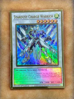 Yugioh Stardust Charge Warrior MAGO-EN029 Gold Rare 1st Ed NM - Image 1
