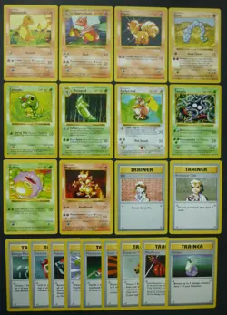 21 Card Lot Vintage Pokemon Base Set Shadowless Common Uncommon Trainers WOTC - Image 1