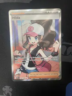 Pokemon TCG Hilda 164/086 Full Art Ultra Rare White Flare Holo Card NM Condition - Image 1