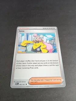 Pokemon Paldean Fates Iono Uncommon Trainer Card 080/091 NM - Image 1