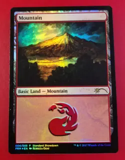 1x Mountain | FOIL 004/005 | Promo Standard Showdown | MTG Magic Cards - Image 1