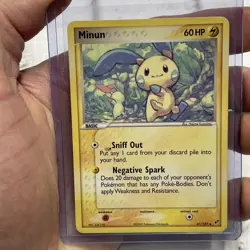 Pokemon TCG Minun 41/107 Deoxys Uncommon Card Normal LP Nintendo Pokemon 2005 - Image 1