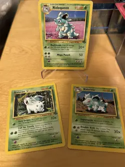 3 Card Lot Nidoqueen 23/64 Nidoran, Nidorina - Jungle, WOTC Pokemon 1999 - Image 1
