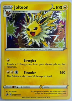 Jolteon SWSH094 NM Holofoil Promo Rare Pokemon Card - Image 1