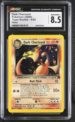 CGC 8.5 Dark Charizard 2000 Team Rocket 4/82 Holo Pokemon Card - Image 1