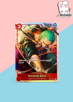 One Piece Card Game Roronoa Zoro OP01-025 SR Englisch Foil Karte TCG Anime Manga - Image 1