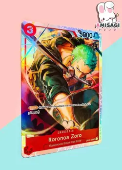 One Piece Card Game Roronoa Zoro OP01-025 SR Englisch Foil Karte TCG Anime Manga - Image 2