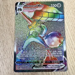 Pokemon TCG Go Melmetal VMAX Holo Secret Rare Full Art Rainbow Card 080/078 - Image 1