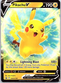 Pikachu V SWSH198 SWSH: Sword & Shield Promo Cards - Pokemon Card - NM - Image 1