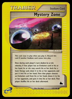 Pokemon Card - Mystery Zone Skyridge 137/144 Non Holo - Image 1