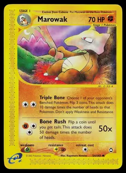Pokemon Card - Marowak Aquapolis 54/147 Non Holo - Image 1