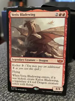 Verix Bladewing NM/M Tarkir Dragonstorm Commander MTG Magic Card - Image 1