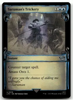Saruman's Trickery Showcase Scrolls - The Lord of the Rings MTG NM - Image 1