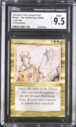 Jerrard of the closed Fist, just graded. Legends mtg. CGC 9.5 Mint+! - Image 1