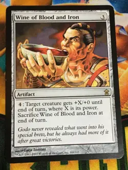 C5323 MAGIC MTG SAVIORS OF KAMIGAWA WINE OF BLOOD AND IRON #161 LP RARE - Image 1