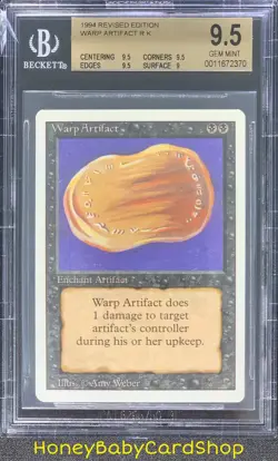 MTG 3rd Edition Revised 1994 Warp Artifact BGS 9.5 GEM MINT Old School 93/94 - Image 1