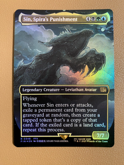 Sin, Spira's Punishment (Borderless / Foil) Final Fantasy x MTG - Pack Fresh NM - Image 1