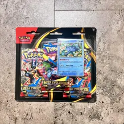 Pokemon TCG Mega Evolutions Triple Blister Golduck New & Sealed - Image 1