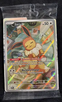 Pokemon TCG Eevee Prismatic Evolutions SVP 173 BlackStar Promo SEALED + Dividers - Image 1