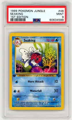 1999 Pokemon Jungle #46 Seaking 1st Edition PSA 9 - Image 1