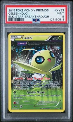 2015 POKEMON XY BLACK STAR PROMOS BREAKTHROUGH #XY93 CELEBI-HOLO PSA 9 - Image 1