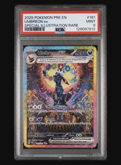PSA 9 Pokemon Prismatic Evolutions Umbreon ex Special Illustration Rare #161 - Image 1