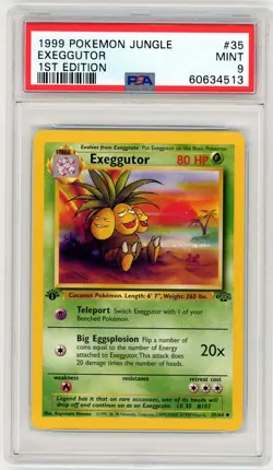 1999 Pokemon Jungle #35 Exeggutor 1st Edition PSA 9 - Image 1