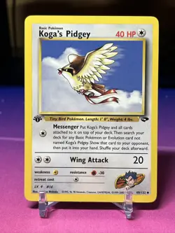 Pokemon - Koga’s Pidgey 49/132 - Gym Challenge 1st edition - Non Holo LP - Image 1