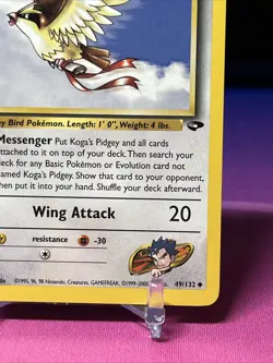 Pokemon - Koga’s Pidgey 49/132 - Gym Challenge 1st edition - Non Holo LP - Image 3