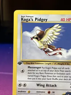 Pokemon - Koga’s Pidgey 49/132 - Gym Challenge 1st edition - Non Holo LP - Image 5