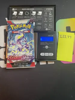 22.77g VERY HEAVY Scarlet and Violet Pokemon Sealed Booster Pack New - Image 1