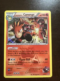 Team Magma’s Camerupt 2/34 Holo Rare LP Pokemon TCG DOUBLE CRISIS - Image 1