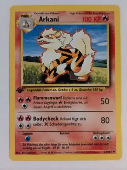 Pokemon Arkani/Arcanine Base Set 1st Edition German - Image 1