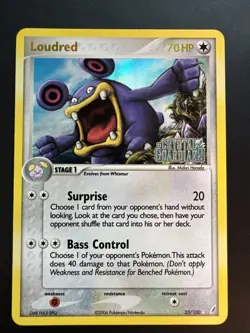 Pokemon Loudred 23/100 EX Crystal Guardians Stamped Reverse Holo Rare LP - Image 1