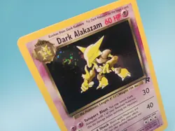 Pokemon Dark Alakazam LP w/ SWIRL 1/82 Team Rocket Holo - Image 2