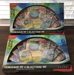2- Pokemon Venusaur Ex & Blastoise Ex Premium Collection Box Sealed Promo Holo - Image 1