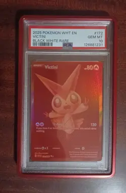 2025 Pokemon Victini #172 Black White Rare PSA 10 - Image 1