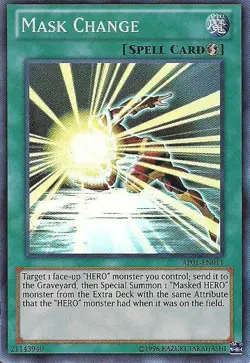 Yugioh! LP Mask Change - AP01-EN011 - Super Rare - Unlimited Edition Lightly Pla - Image 1